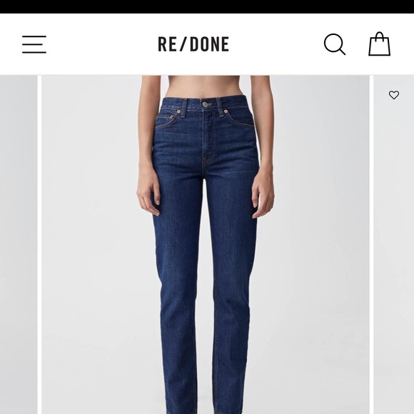 Redone denim dark wash mom jeans - Picture 4 of 7